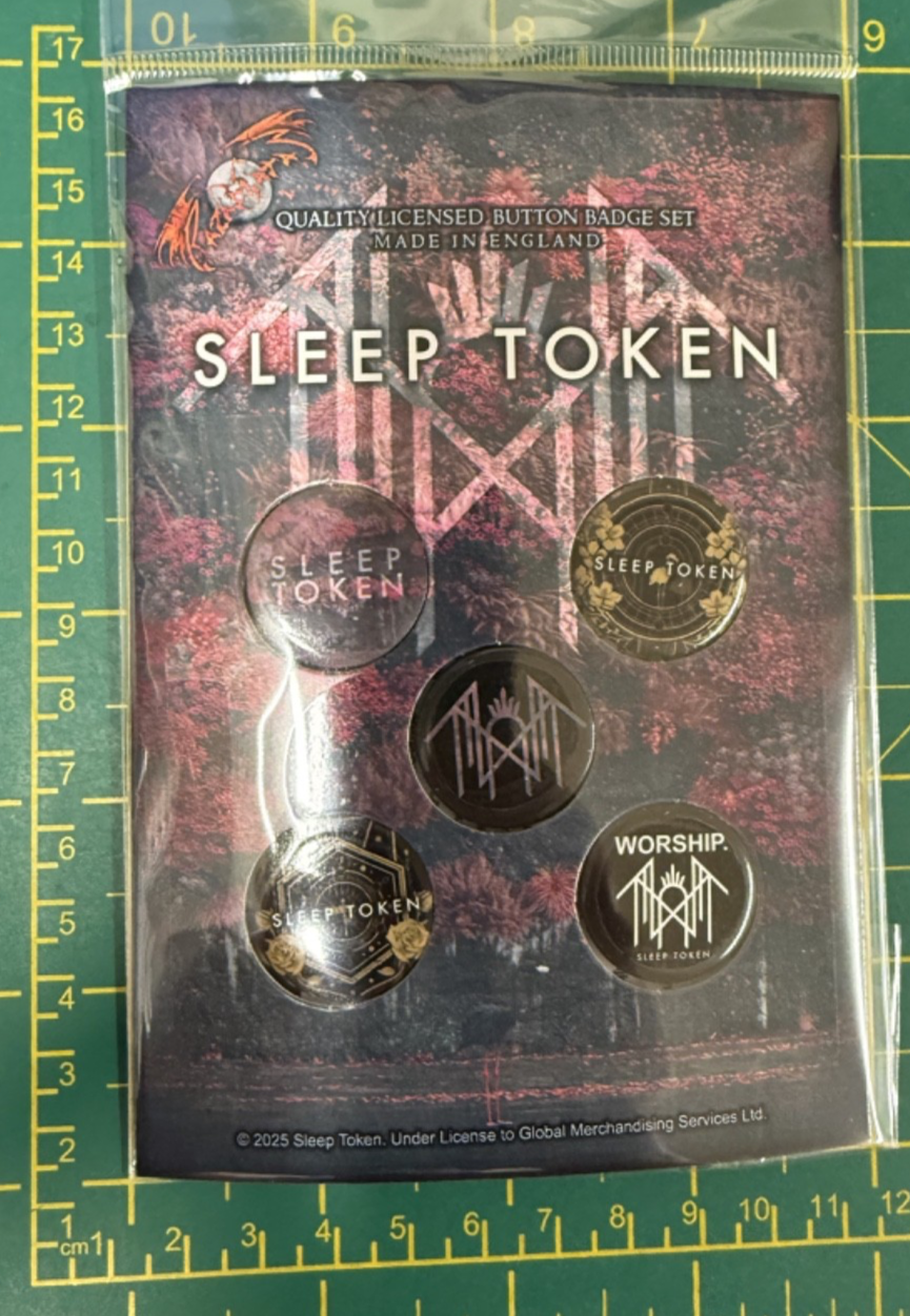 Sleep Token Even In Arcadia 5 Button Badge Pack Officially Licensed