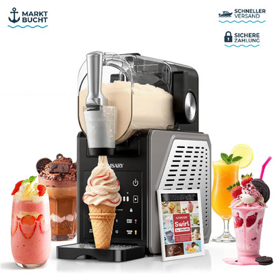 Slush Maschine 2,5L Eismaschine mit LED-Display 6 Programme für Eiscreme Zuhause