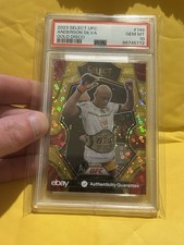 Anderson Silva Gold Disco /10 - PSA 10 - 2023 Panini Select - Pop 1