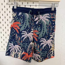 Old Navy Boys M 8 Board Shorts Swim Tropical Palm Trunks Palm Springs