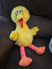 Vintage 1986 Sesame Street Talking Big Bird Plush Pull-String 21" TESTED WORKS