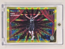 2021-22 Donruss Magicians Yellow Laser Holo /25- Giannis Antetounmpo #1 Bucks