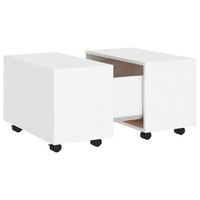Couchtisch Weiß 60X60X38 Cm Holzwerkstoff