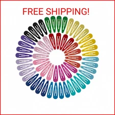 BetyBedy 60 Pcs Hair Barrettes, Non-Slip Hair Clips, 2 Inch Metal Hairpins Acces