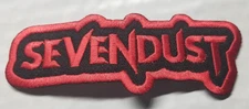 Embroidered Sevendust Band red Patch approx 1.5x4.25"