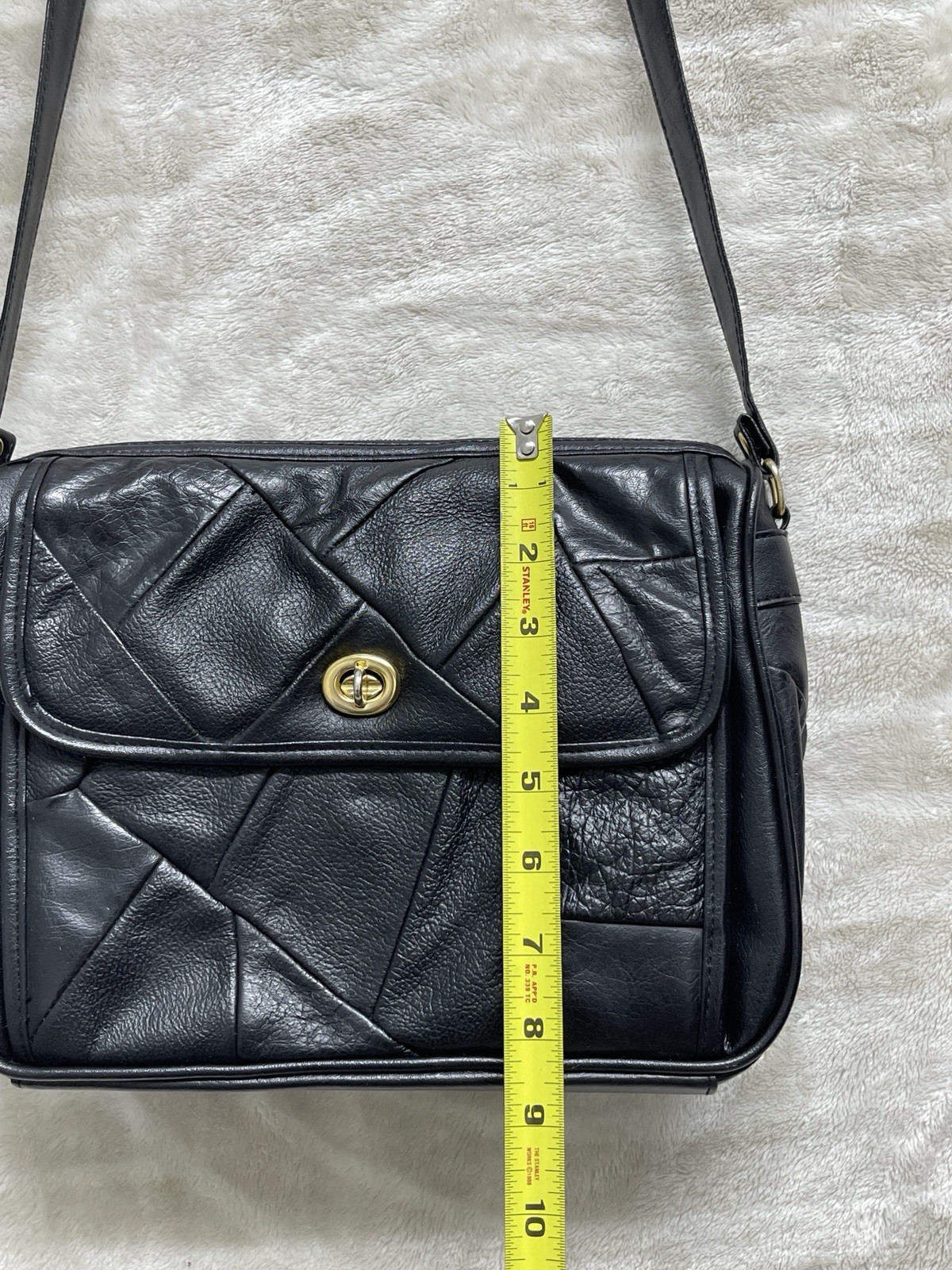 Via Piaggi Patchwork Leather Turn Lock Crossbody/… - image 17