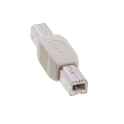 USB 2.0 Male Coupler USB Type-B M/M Adapter Gender Changer Printer Scanner White