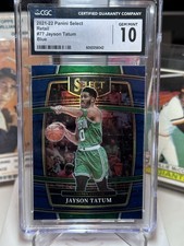 2021-22 Panini Select - Concourse Jayson Tatum #77 Blue Prizm