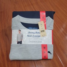 NWT Tommy Bahama Men's Pajamas Blue/Gray Lounge 2-pc Set Pants  T-Shirt, Size M
