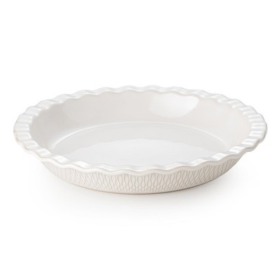 Ceramic Pie Dish for Baking 9 inch Porcelain Pan Fluted Plate for Apple Quiche