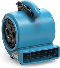 ALORAIR GE1000AT 1000 CFM 1/5 HP Air Mover Carpet Dryer Blower Floor Fan - Blue