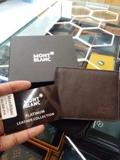 Brown wallet- 954/Montblanc Meisterstuck BiFold Credit Card Men's Leather Wallet