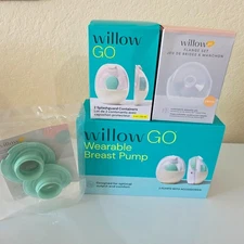 Willow Go Wearable Breast Pump - Brand New Complete Kit with Extra Parts