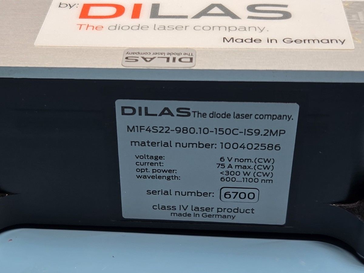 Dilas Laser Diode 980nm 200W M1F4S22-980.10-150C-IS9.2MP | eBay