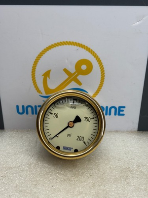 #ad Wika0 200 PSI Brass Pressure Gauge $249.99