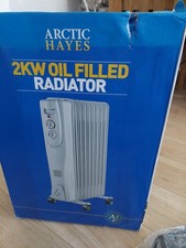 Arctic Hayes 2kW Oil Filled Radiator White &gray  new in box