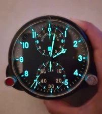 AChS-1 Soviet USSR Military AirForce Aircraft Cockpit Clock #70862