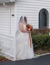 wedding dress, sleeveless, ivory, size 20