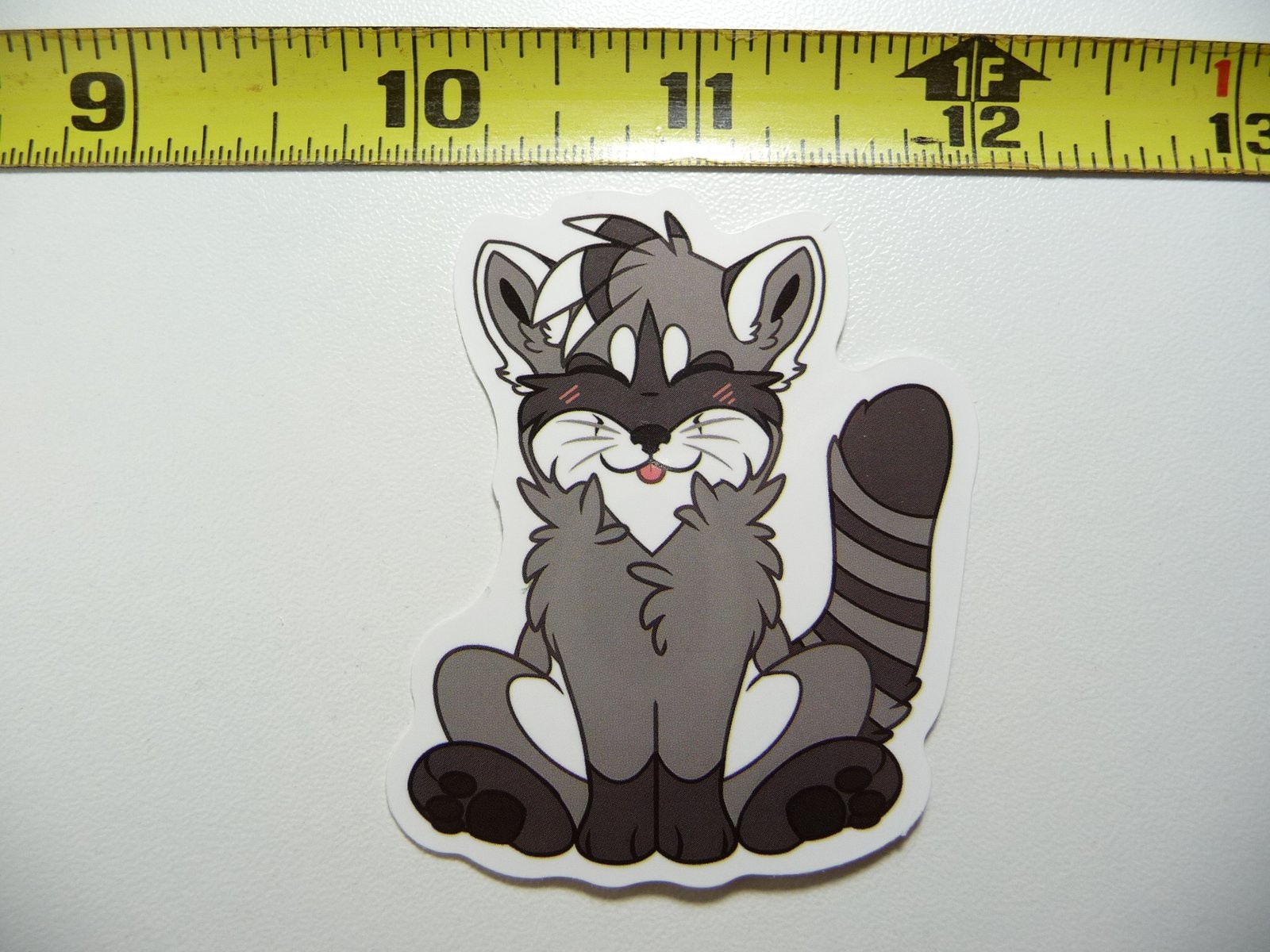 Happy Smiling Raccoon with Tongue Out Decal Sticker - Wild Bandit Masked Animal