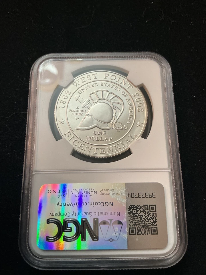 2002 W West Point Bicentennial Commemorative Silver Dollar - NGC MS 69 - Image 3 of 4