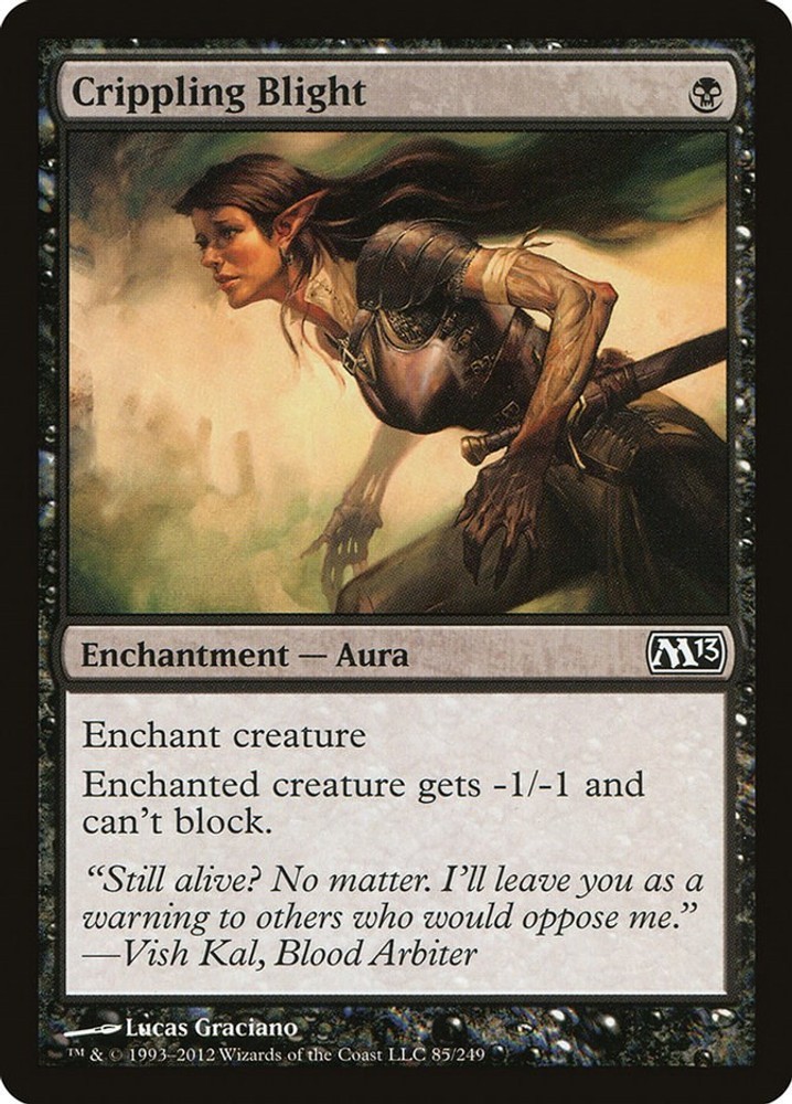 Crippling Blight Magic 2013 (M13) MTG 85 NM