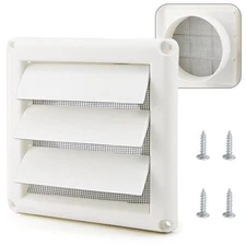 Cenipar 6" Louvered Vent Cover for External Wall Vent Cover Dryer Vent Cover ...