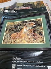 Bucilla Togetherness Lion Cub & Mom Needlepoint Kit 4727  1996 Opened & Started