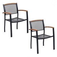 Mx Gartenstuhl Tilos 2Er Set Stapelsessel Stapelstuhl Gartensessel Balkonstuhl