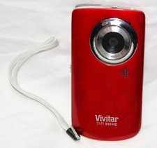 vivitar dvr 610 hd digital camera red tested working
