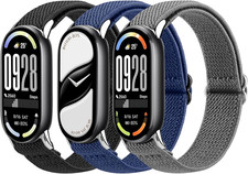 Elastic Bands Compatible with Xiaomi Smart Band 10/9/8 for Women Men, Adjustable