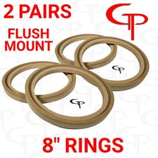 Flush Mount 8 inch Speaker Rings MDF GP Car Audio Mounting Spacer PAIR
