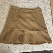 altar'd state Brown Faux Suede Skirt Size Small - Business Cute Western