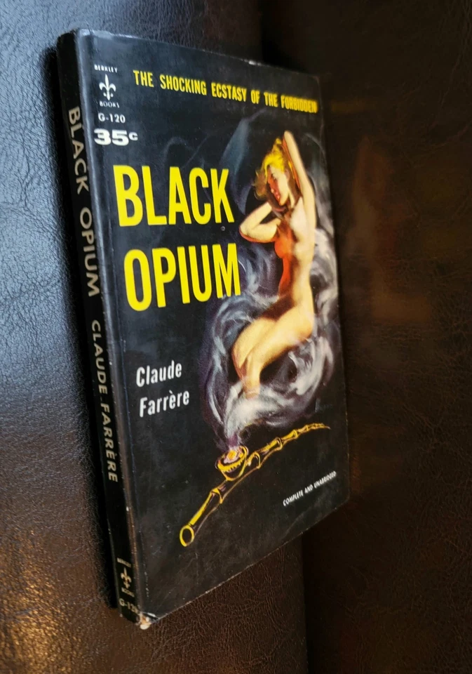 Black Opium Claude Farrere Berkley G-120 1st PB 1958 Classic Maguire Opium GGA Foto 2 de 4