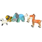 5 Vintage Fisher Price Little People Zoo Farm Animals Cow Horse Elephant Lion