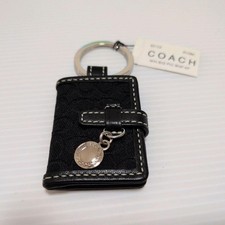 COACH Keychain Bag Charm Signature Black from JAPAN