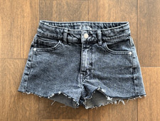 Art Class Girls Kids Cuff Jean Shorts Black Adjustable Waist Denim Girl M 7 8