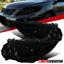 Smoke Fit 2009-2010 Toyota Corolla Headlights Lamps Assembly Left+Right 09-10