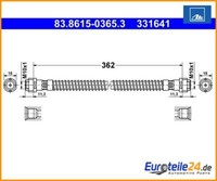 Bremsschlauch Ate 83.8615-0365.3 FüR Porsche Panamera
