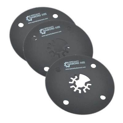 Versa Tool AB3H-D 80mm HSS Circular Multi-Tool Saw 3 Blade Display Pack