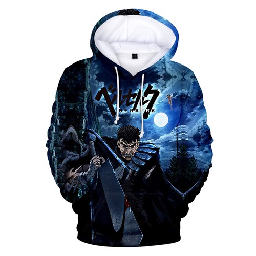 Berserk Guts 3D Hoodies Cosplay Berserker Adult Kids Sweatshirts Jackets Coats - Picture 9 of 29