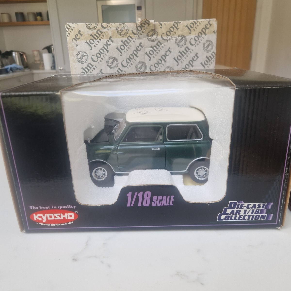 Kyosho 1/18 Scale Model Car 1275S -Morris Mini Cooper, Signed by