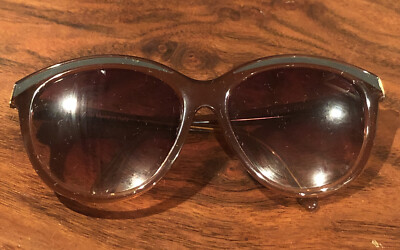 Vintage Retro New Wave Authentic Chloe Lunette Osma Sunglasses Italy Brown