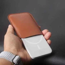 Power Bank Cover Pouch Leather Case - External Battery Cover