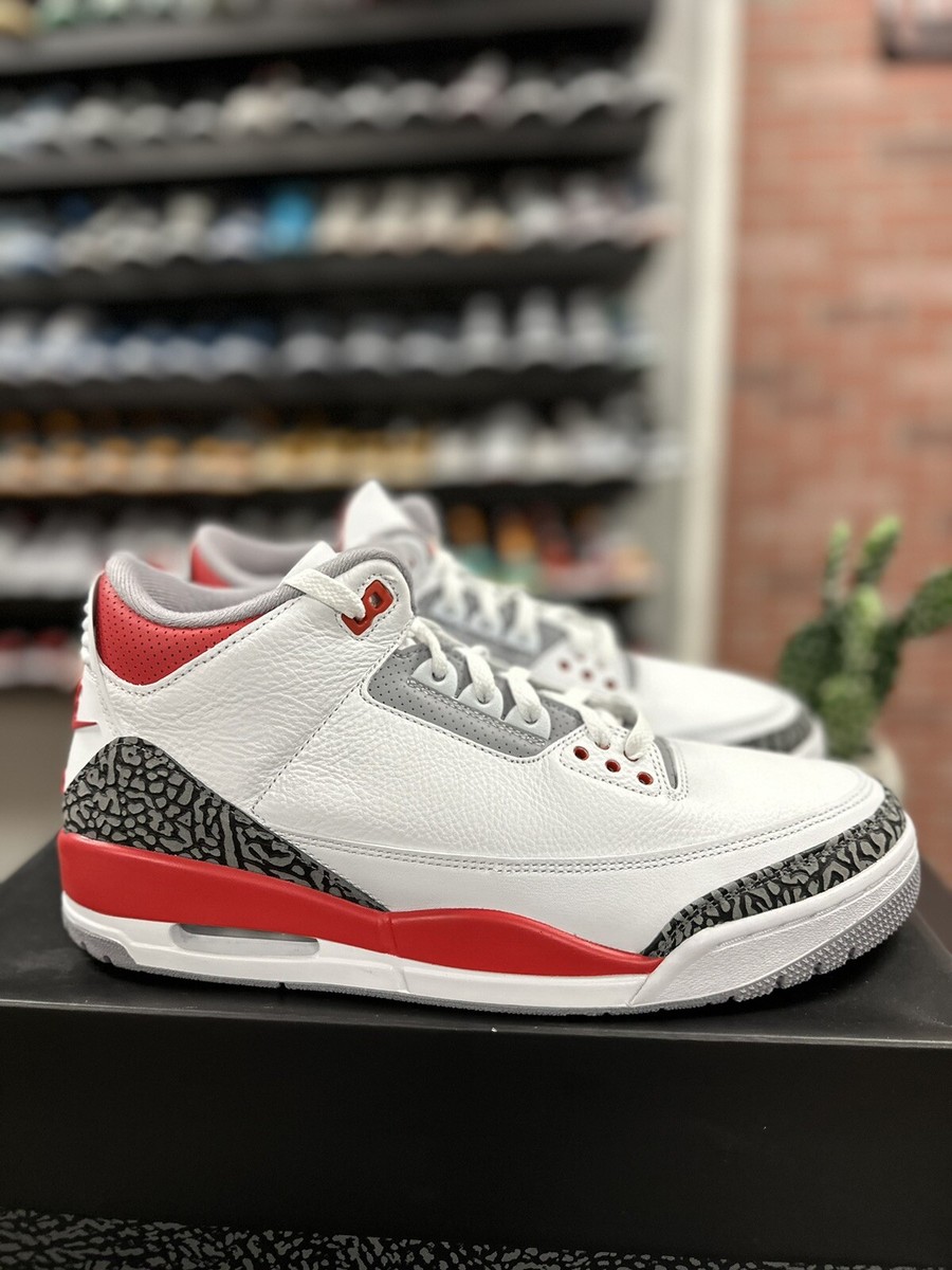 Size 12 - NEW 2022 Nike Air Jordan 3 Retro Fire Red Cement  display picture 3