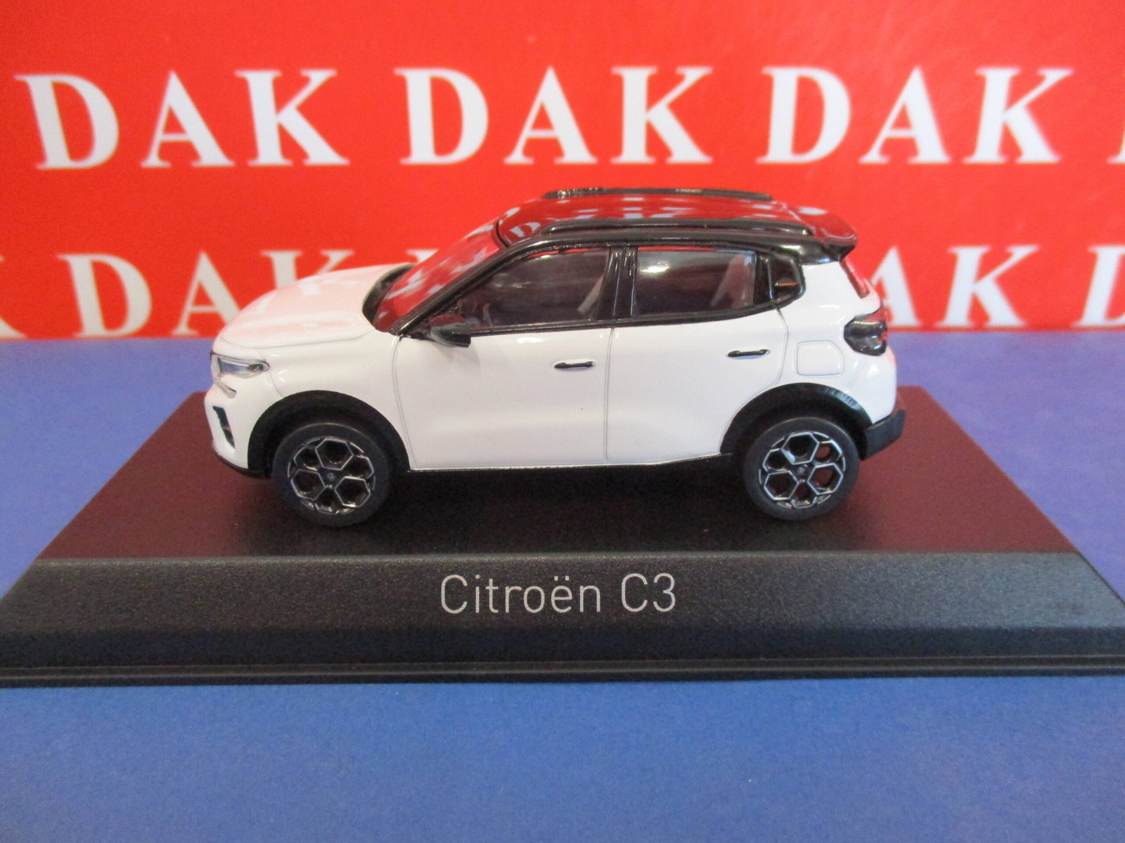 Die cast 1/43 Modellino Auto Citroen C3 Polar White with Black Roof 2024 Norev