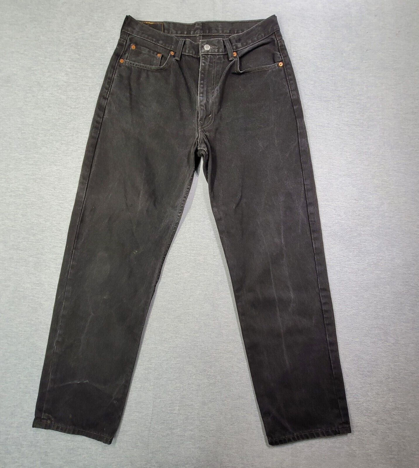 Levis 550 Jeans Mens 34x32 Black Relaxed Straight Leg Mid Rise Skate Grunge