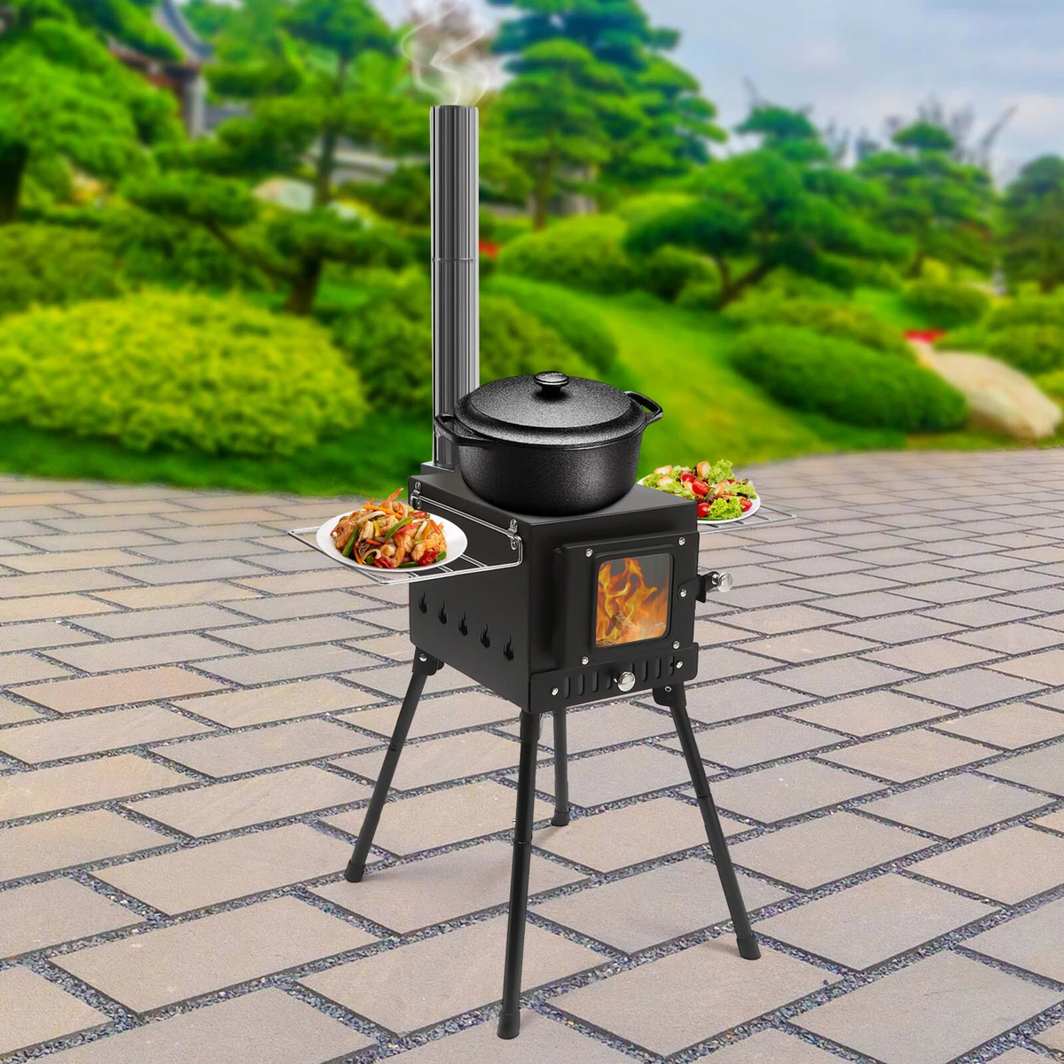 Portable wood stove camping deals