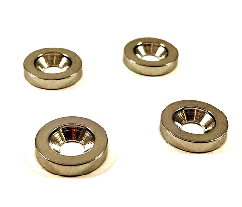 (4) Black Nickel Neck Mounting Screw Bushings for Guitar/Bass AP-5260-093