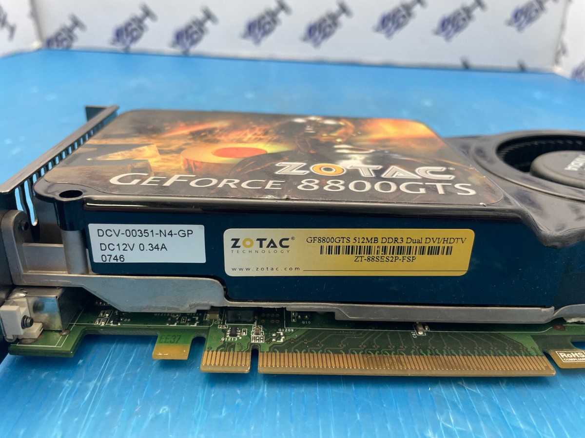 ZOTAC GeForce 8800 GTS 512 MB GDDR3 SDRAM PCI Express Graphics | eBay