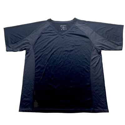 Real Essentials Men's Short Sleeve Active Performance T-Shirt Size 2XL Black